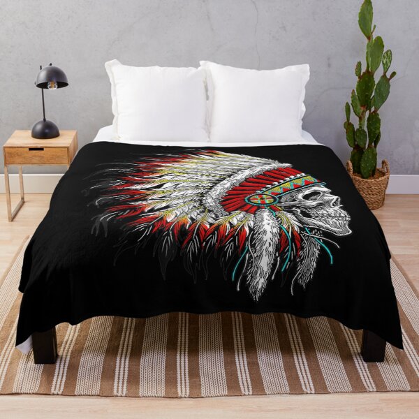 Item preview,  Native American Indian Chief Skull Motorcycle Headdress designed and sold by jennifera11.