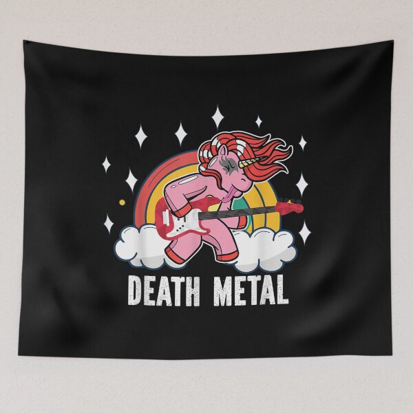 Item preview,  Metal Death Heavy Rock Rainbow Unicorn designed and sold by lindaxse.