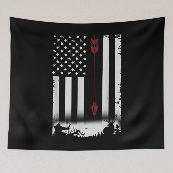 Item preview,  Bow Hunting Gift Deer American Flag For designed and sold by lindaxse.