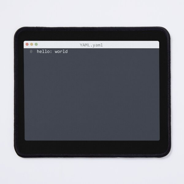 Item preview, . YAML language Hello World program sample in editor window designed and sold by IuriiVlasenko.