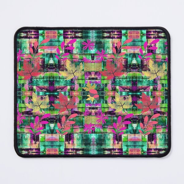 Item preview, Squares and Leaves Botanical Abstract Pattern, 4,Graphic Psychedelic Abstract Art, Inspired by Nature-floral abstract art, Graphic Psychedelic Abstract Art, Inspired by Nature-floral abstract art designed and sold by Adri Barnard.