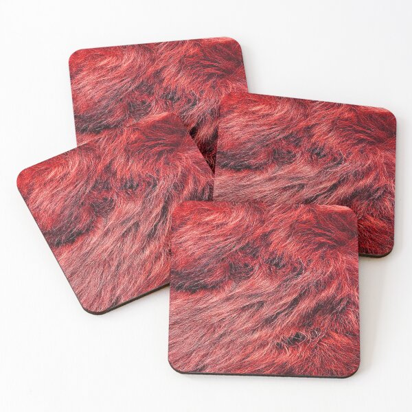 Item preview, Red Wool Skin Pattern Bed Sheet Design designed and sold by PodiShawna.