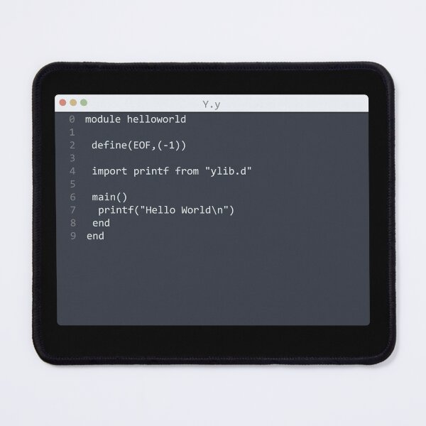 Item preview, . Y language Hello World program sample in editor window designed and sold by IuriiVlasenko.