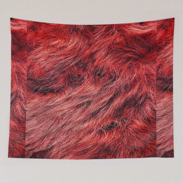 Item preview, Red Wool Skin Pattern Bed Sheet Design designed and sold by PodiShawna.