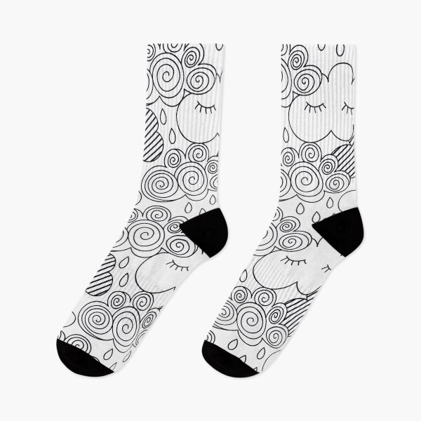 Item preview, Handpainted clouds and drops pattern designed and sold by urban-color.