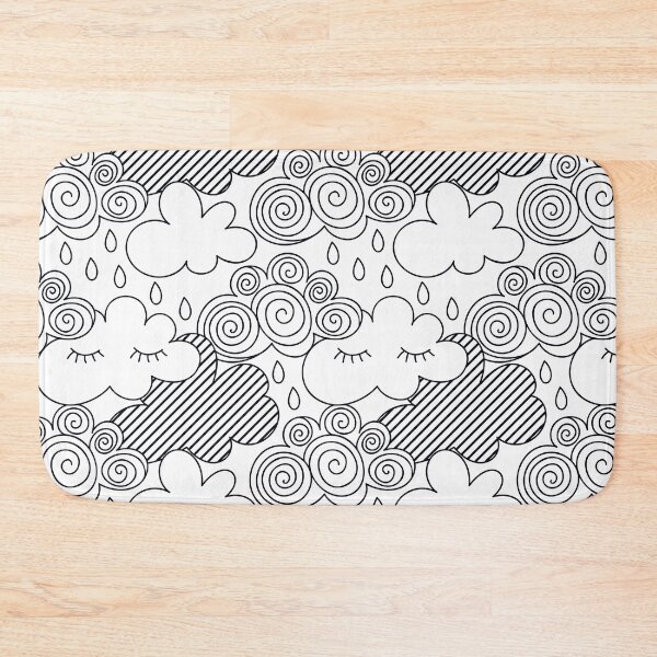 Item preview, Handpainted clouds and drops pattern designed and sold by urban-color.