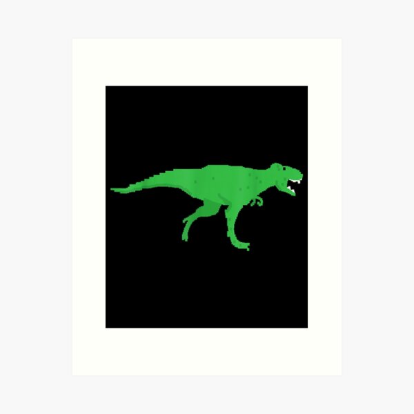 Pixel T-Rex Art Print for Sale by maddreamerr