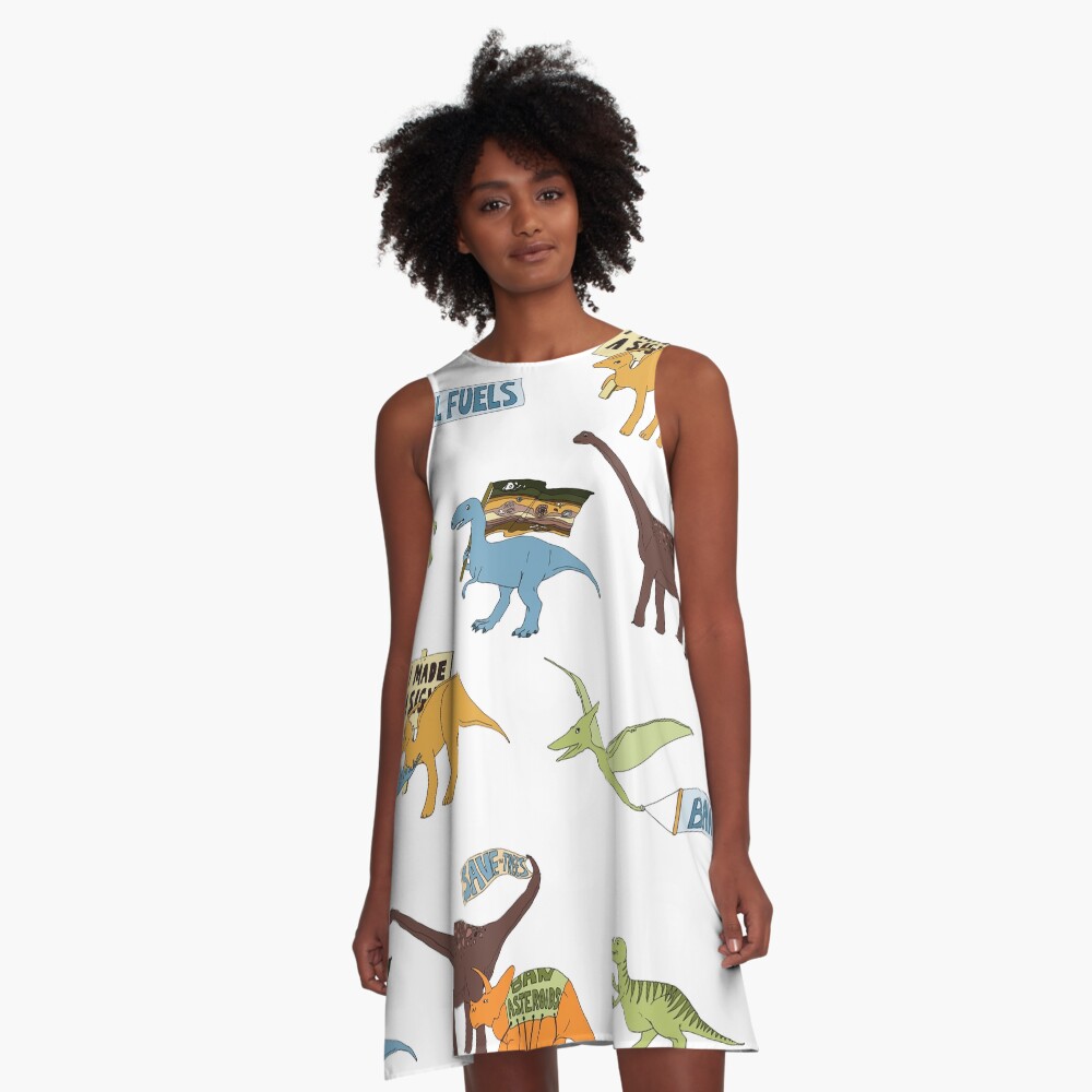 Dino Activists A-Line Dress