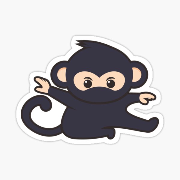 Cute Ninja Monkey Funny Karate Mixed Martial Arts Jiu Jitsu Jungle