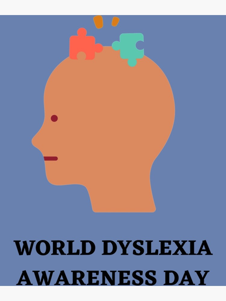 "World dyslexia awareness day Baseball ¾ Sleeve " Poster by