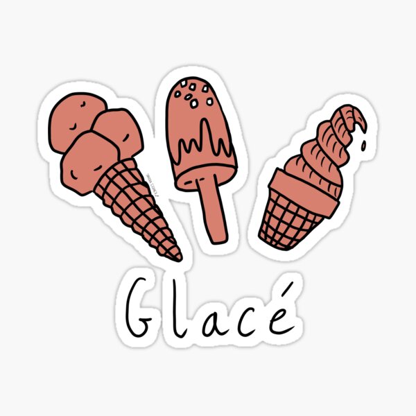 I love Glacé Sticker