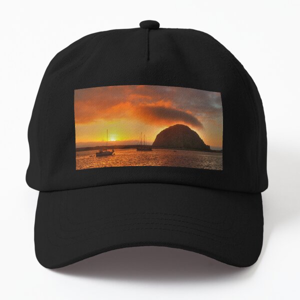 Morro Rock At Sunset Dad Hat