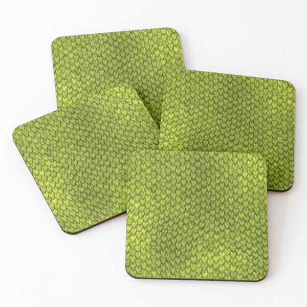 Item preview, Green Crocodile or Snake Skin Pattern Bed Sheet Design designed and sold by PodiShawna.