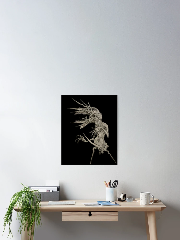 Thumbnail 2 of 3, Poster, Exploding Face Demon designed and sold by Preterthings.