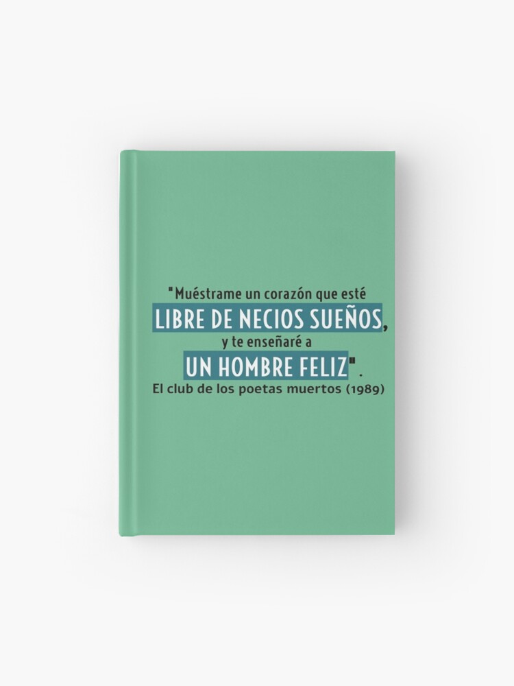 Cuaderno de tapa dura «El Club de los Poetas Muertos» de Mundo-de-viti |  Redbubble