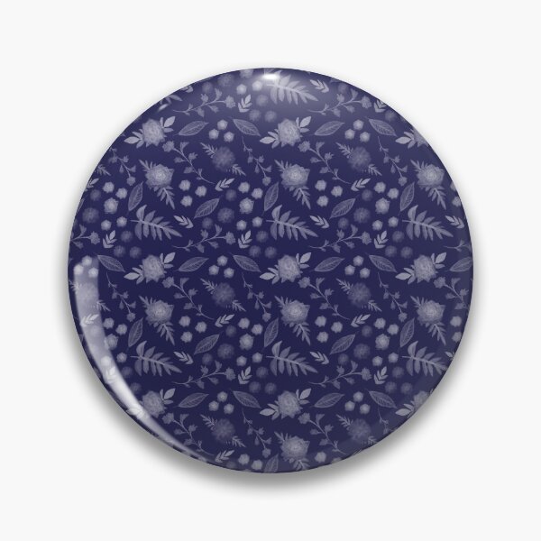Item preview, Navy Blue Floral Pattern designed and sold by MK 3.