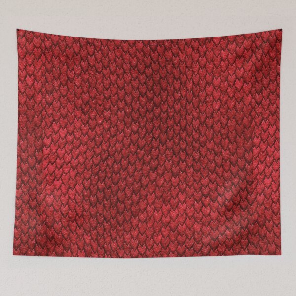 Item preview, Red Crocodile or Snake Skin Pattern Bed Sheet Design designed and sold by PodiShawna.