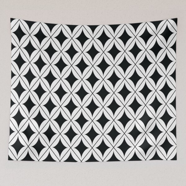 Item preview, Regal Black and White Diamond Pattern designed and sold by aprincessinsp.