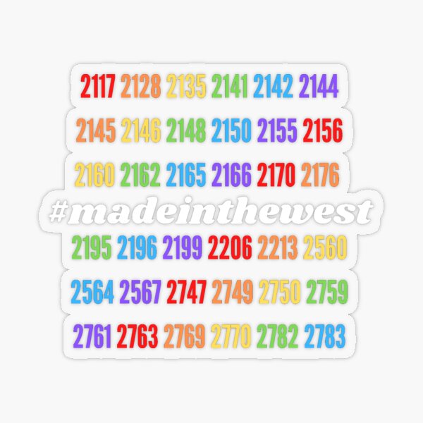 Made in the West Postcode Pride Transparent Sticker