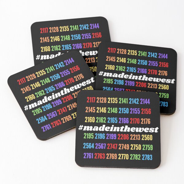 Made in the West Postcode Pride Coasters (Set of 4)