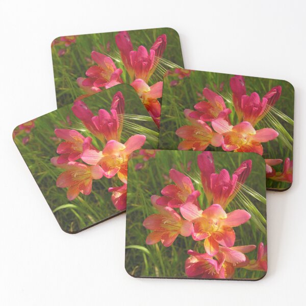 Item preview, Red freesias designed and sold by Kiran-Fine-Art.