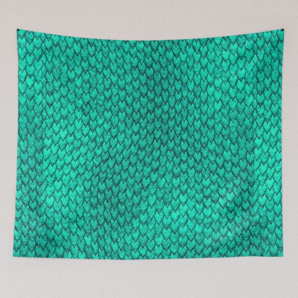 Item preview, Blue Crocodile or Snake Skin Pattern Bed Sheet Design designed and sold by PodiShawna.