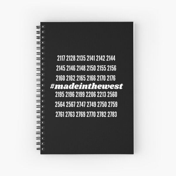 Made in the West postcodes Spiral Notebook