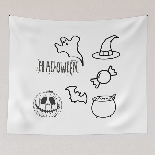 Item preview, HALLOWEEN STICKERS - STICKER PACK - Black and White designed and sold by OMdesign10.