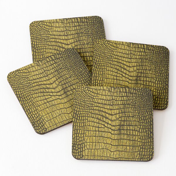 Item preview, Golden Crocodile or Alligator Skin Pattern Bed Sheet Design designed and sold by PodiShawna.