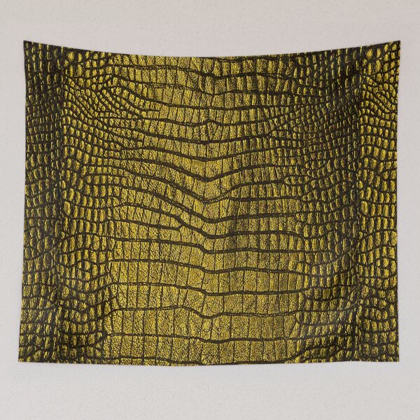 Item preview, Golden Crocodile or Alligator Skin Pattern Bed Sheet Design designed and sold by PodiShawna.