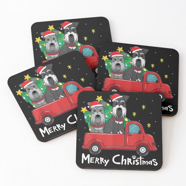 Item preview, Miniature Schnauzer Christmas Truck Tree Mom Dad designed and sold by lishakaren.