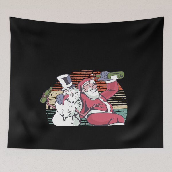 Item preview, drunk santa and snow man in holiday christmas 2022christmas funny graphic vintage retro  designed and sold by lovelystore200.