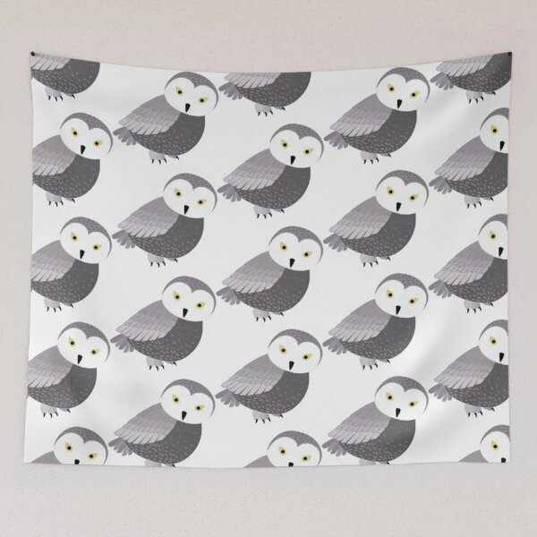 Aperçu de l'œuvre Hibou gris animal créée et vendue par Pixelsadots.