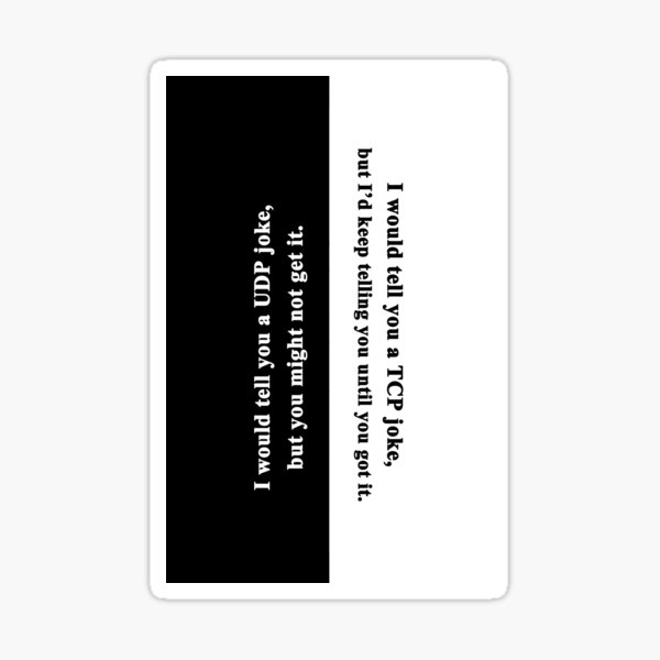 Item preview, UDP / TCP Jokes designed and sold by rapplatt.