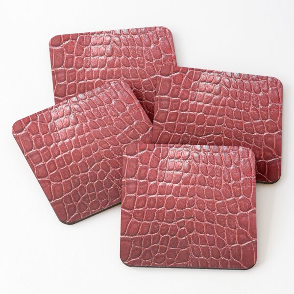 Item preview, Red Crocodile or Alligator Skin Pattern Bed Sheet Design designed and sold by PodiShawna.