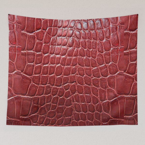 Item preview, Red Crocodile or Alligator Skin Pattern Bed Sheet Design designed and sold by PodiShawna.