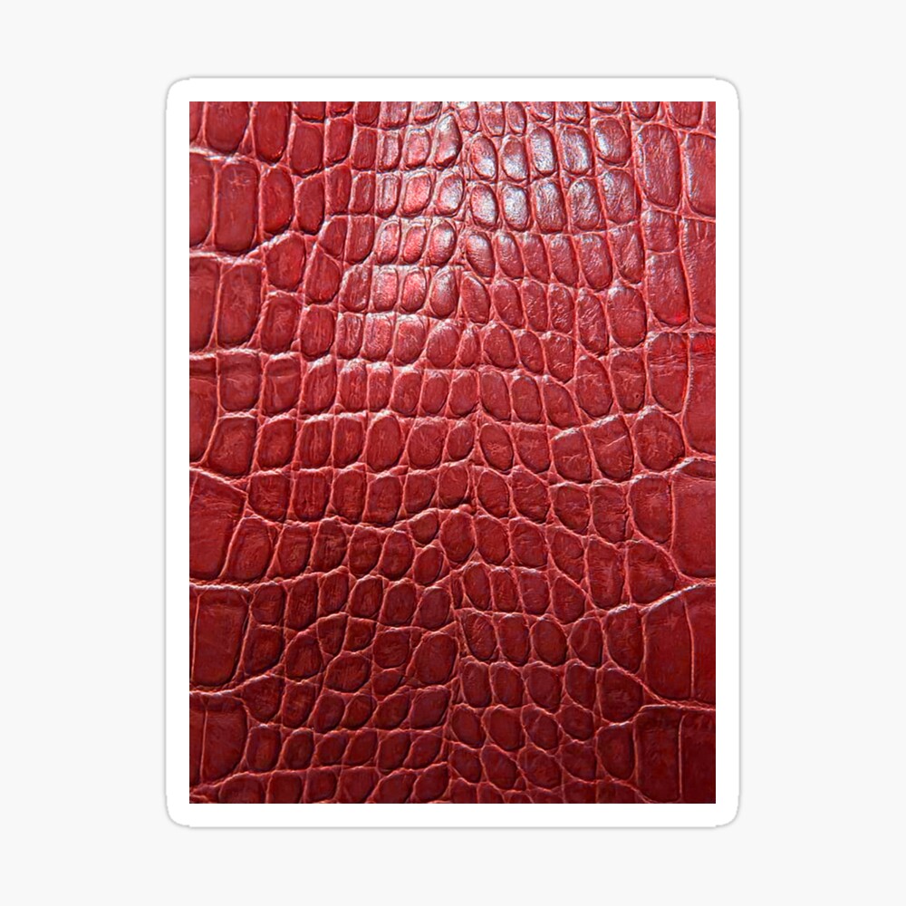 Sticker Red crocodile leather