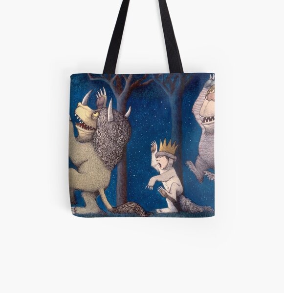 Where the Wild Things Are Wild Rumpus at night All Over Print Tote Bag
