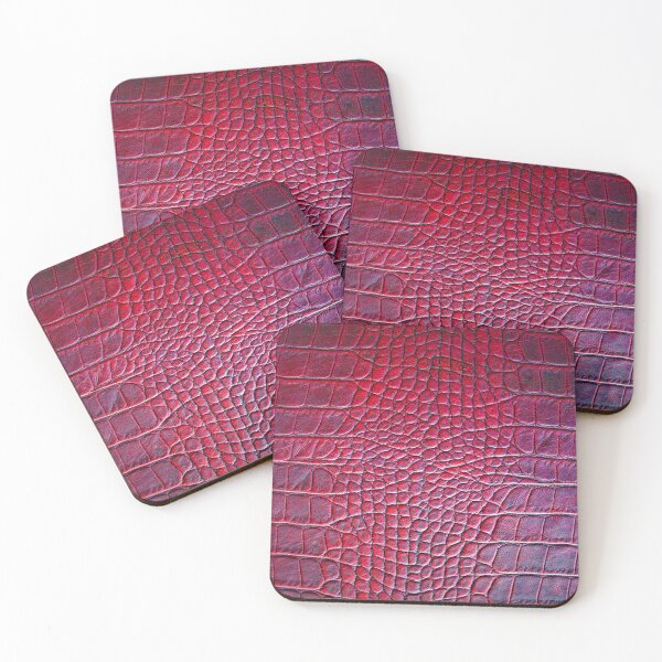 Item preview, Red Maroon Crocodile or Alligator Skin Pattern Bed Sheet Design designed and sold by PodiShawna.