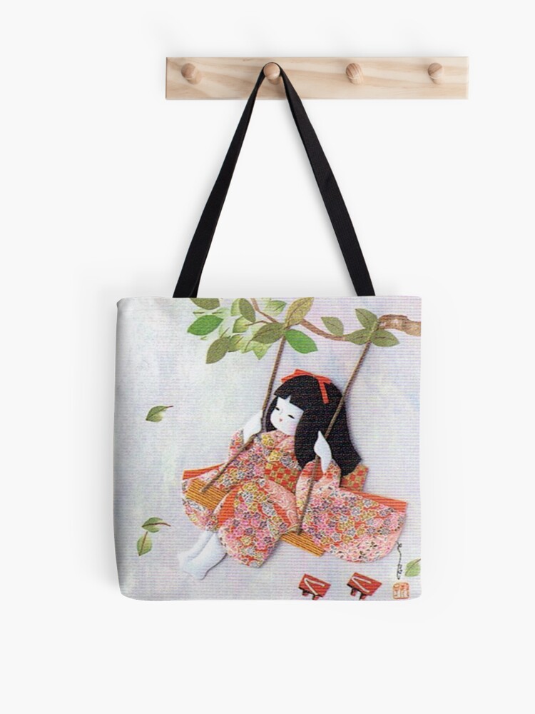 ITH Machine Embroidery Design - Geisha Origami Tote Bag