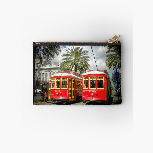 Item preview,  Red Trolly Cars On Canal Street designed and sold by Sandra Russell.