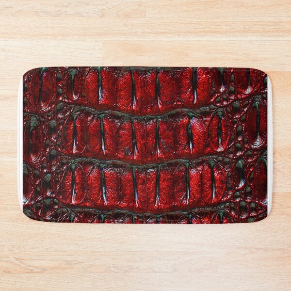 Item preview, Red Maroon Crocodile or Alligator Skin Pattern Bed Sheet Design designed and sold by PodiShawna.