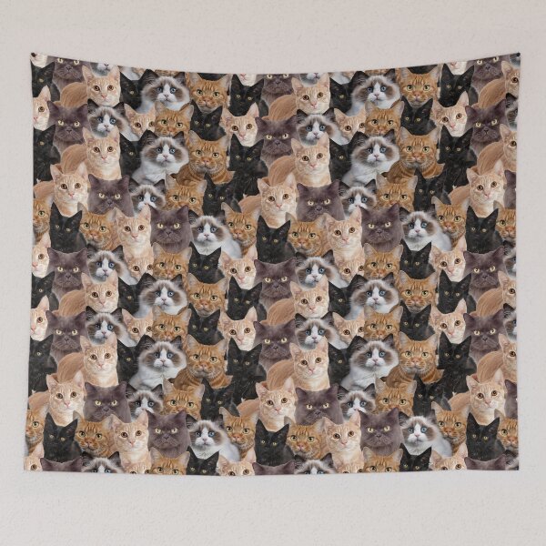 Item preview, CAT OBSESSION PATTERn designed and sold by bluAvocado.