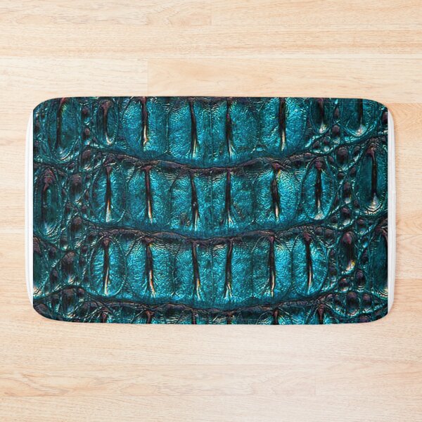 Item preview, Blue Crocodile or Alligator Skin Pattern Bed Sheet Design designed and sold by PodiShawna.