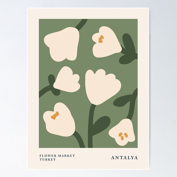 Artikel-Vorschau von Blumenmarkt-Druck, Antalya, ästhetische Poster, Tulpen, Ausstellungsposter, Cottagecore-Dekor, abstrakte Blumen, designt und verkauft von KristinityArt.
