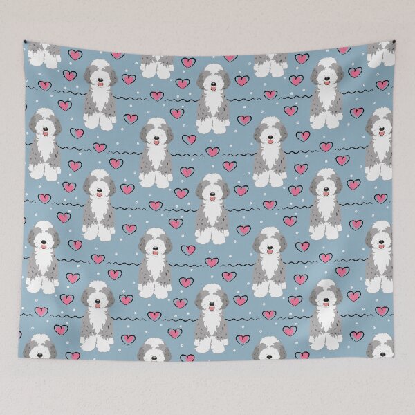 Item preview, LOVE blue merle Aussiedoodle designed and sold by Lulupainting.