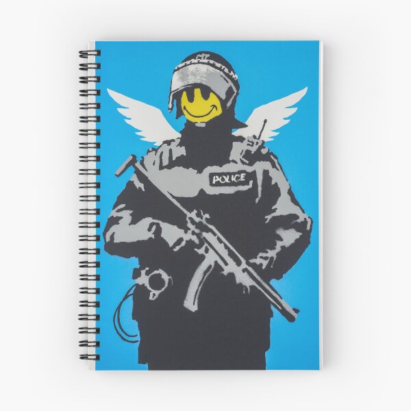 Item preview, Banksy Flying Copper Art designed and sold by SharpWallArts.