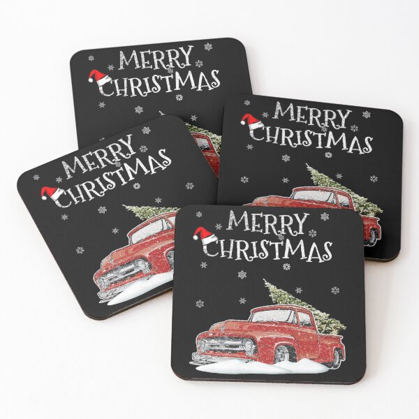 Item preview, Red Vintage Truck Retro Christmas Tree Pickup Xmas designed and sold by lishakaren.
