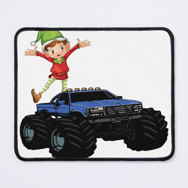 Item preview, Christmas Elf Riding Monster Truck designed and sold by STOREMAAR.