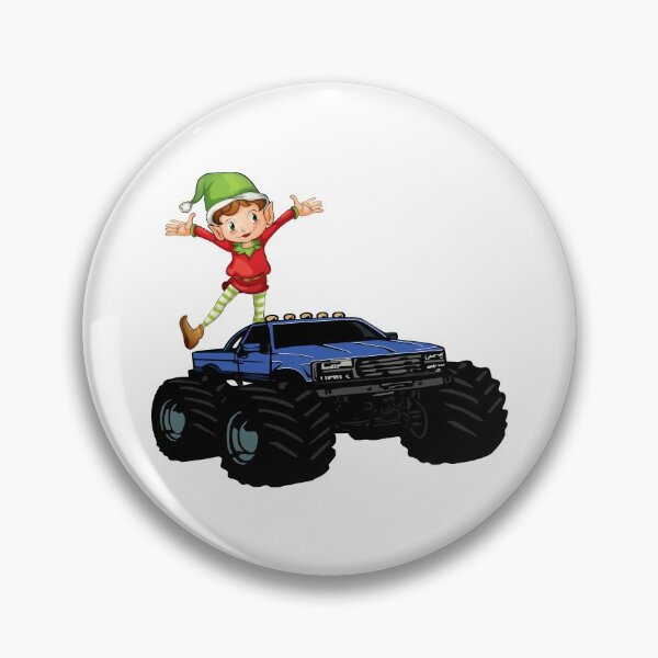 Item preview, Christmas Elf Riding Monster Truck designed and sold by STOREMAAR.